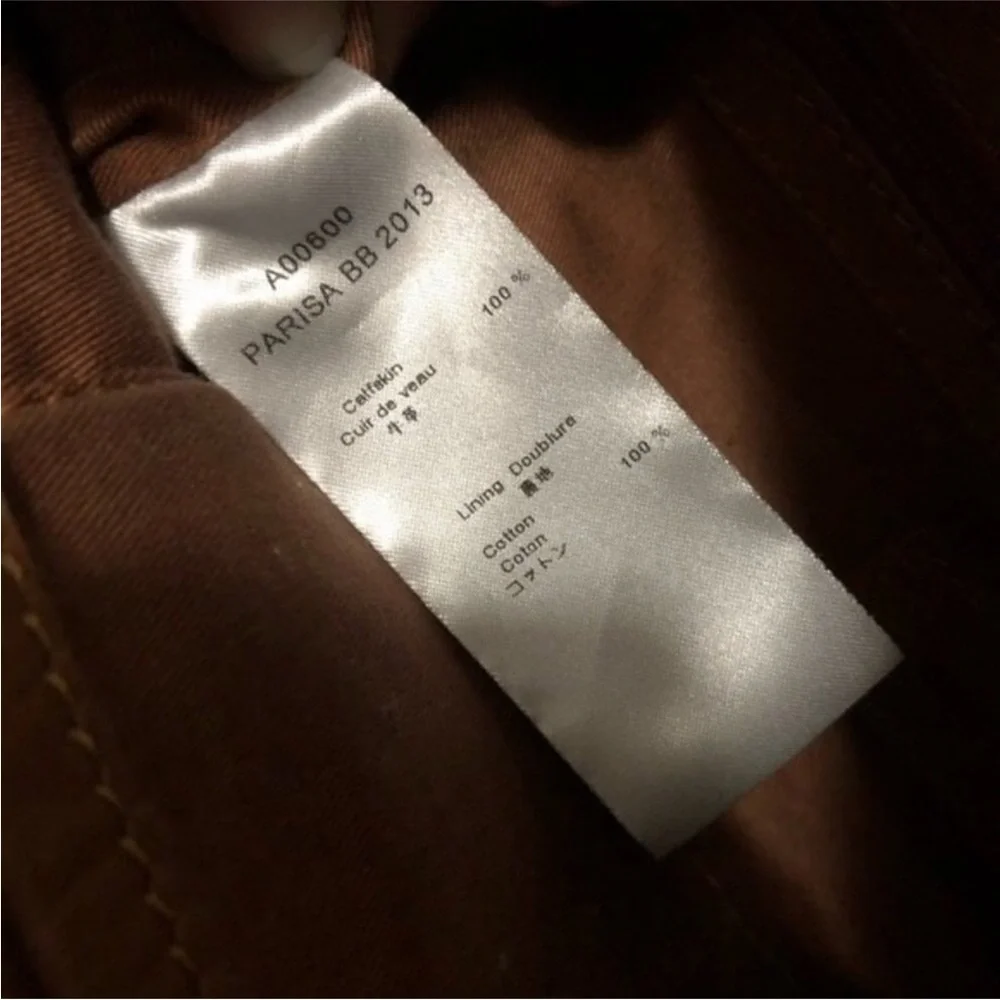Anne Fontaine Signature Embossed Flower Leather Tote shoulder Bag.